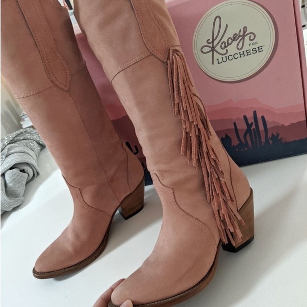 ISO Lucchese Gallop Boot by Kacey Musgraves in pink